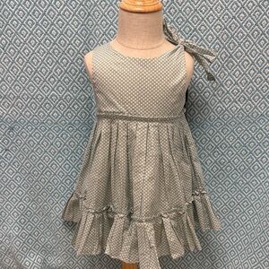 Troizenfants Gray Patterned Kids Dress